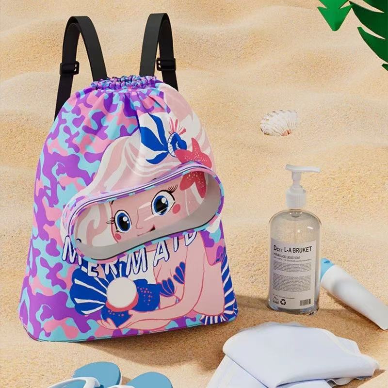 Dry Bag Waterproof - Tragbare Kinder-Schwimmtasche, wasserdichter Rucksack mit Trocken-Nass-Trennung