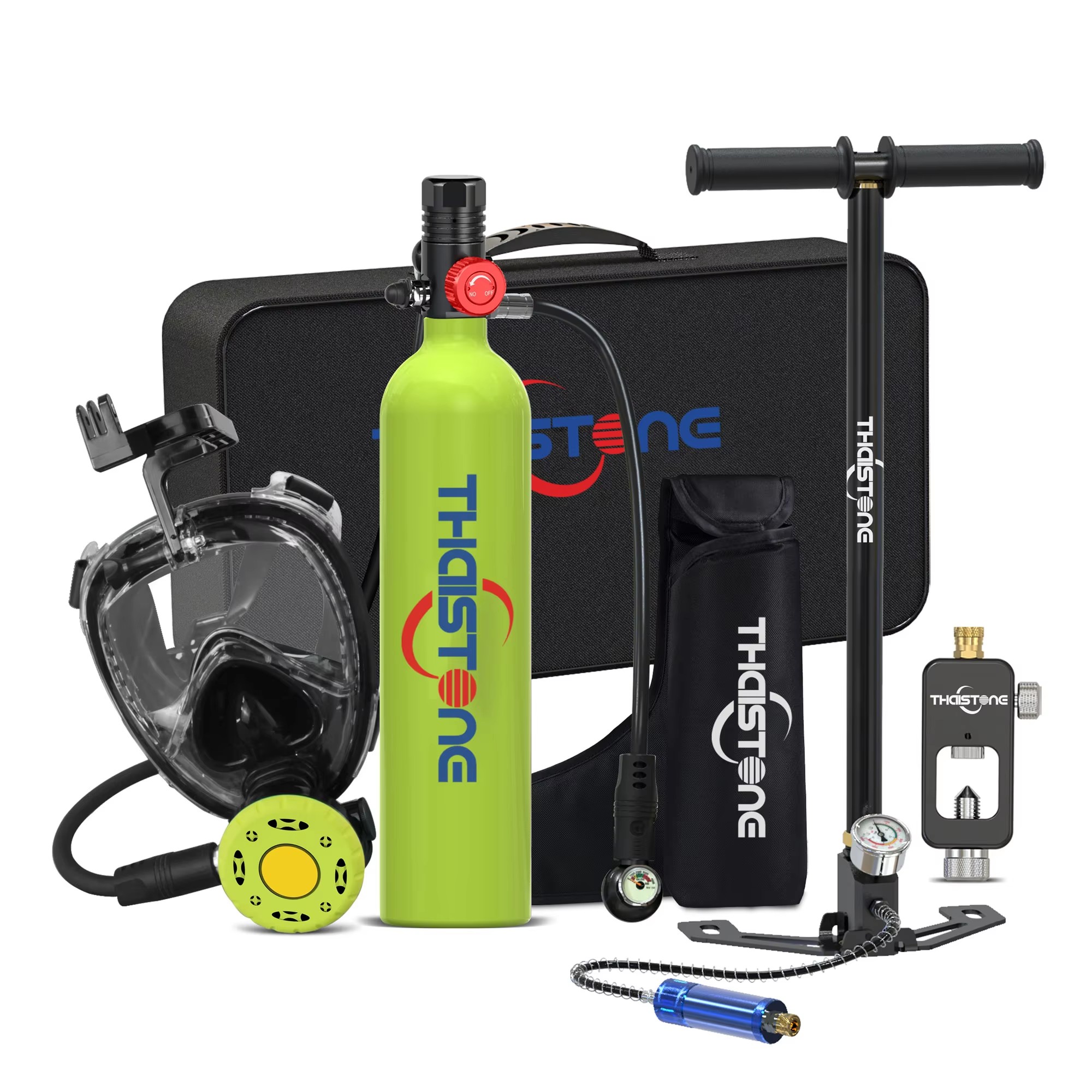 Diving Mask - THAISTONE 1L Tauchflasche mit Handpumpe +