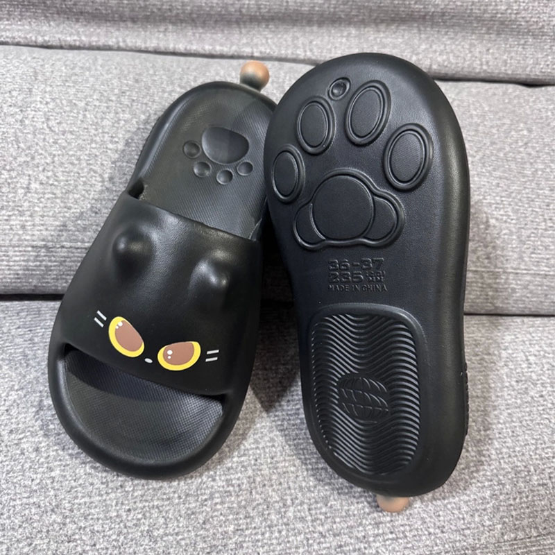 Water Shoes - Neue Niedliche 3D Schwarze Katzenpfoten-Sandalen für