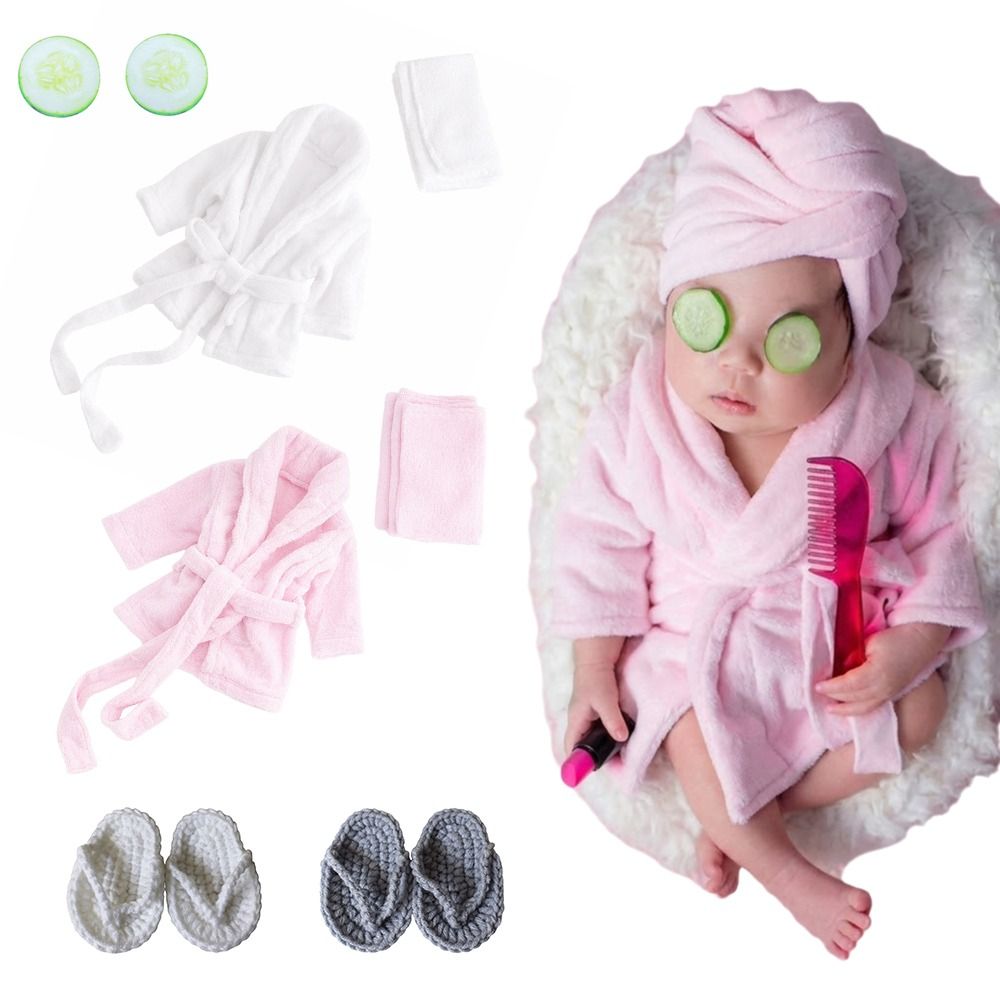 Flippers Swimming - Niedliche Fotografie-Requisiten für Neugeborene: Baby-Bademäntel, Hausschuhe,