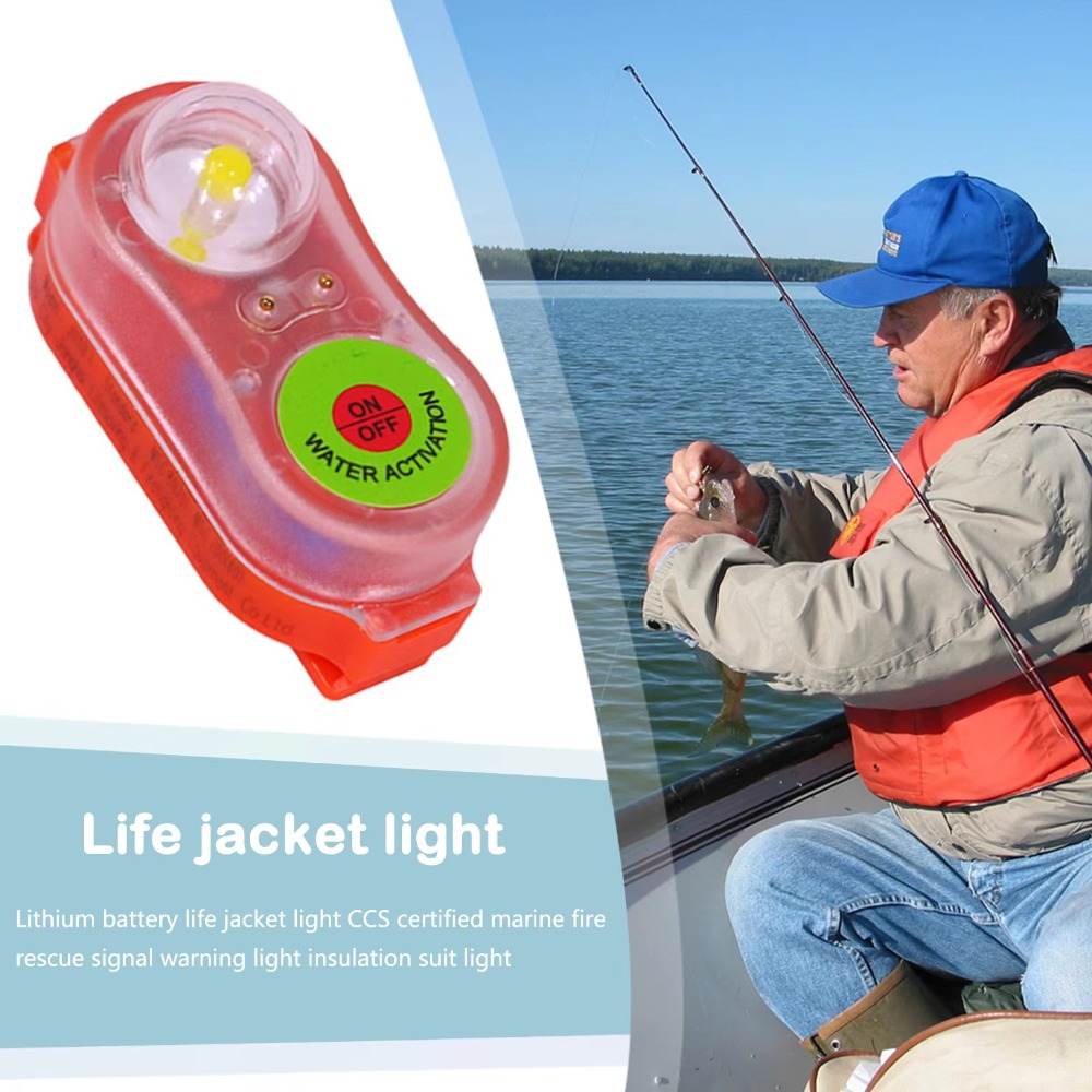 Life Jacket - 1/2 Stück Neue wasserdichte LED-Rettungswestenleuchte, selbstleuchtend,