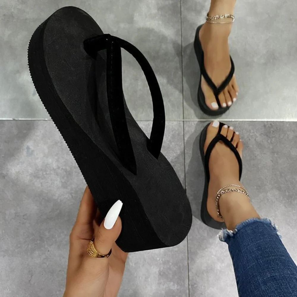 Water Shoes - Sommer-Pantoffeln für Damen, Keilabsatz-Sandalen, Strand- und