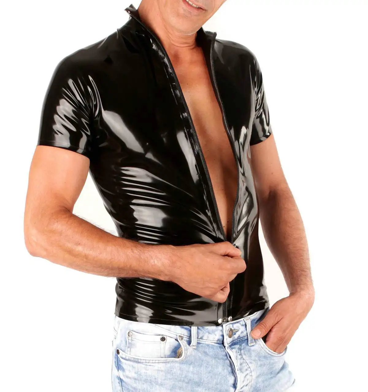 Wetsuit Men - Latex Sexy Männer Unterwäsche Front Zipper