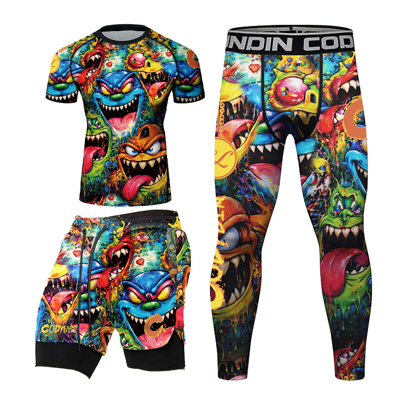 3D Bunter Monster-Graffiti Her – Rash Guard Bewertung und Preis