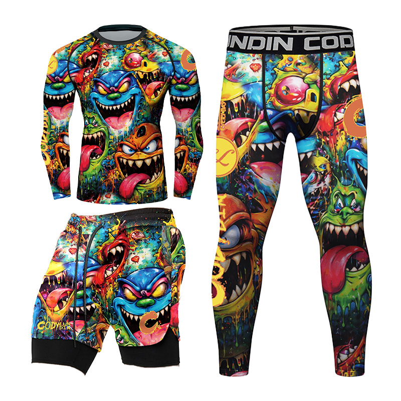 3D Bunter Monster-Graffiti Her – Rash Guard Bewertung und Preis