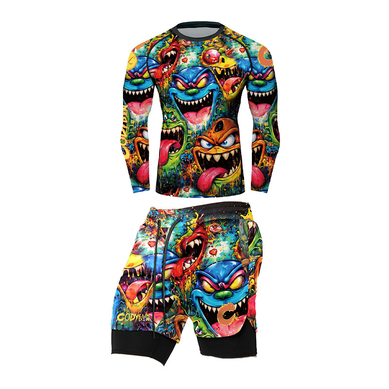 3D Bunter Monster-Graffiti Her – Rash Guard Bewertung und Preis