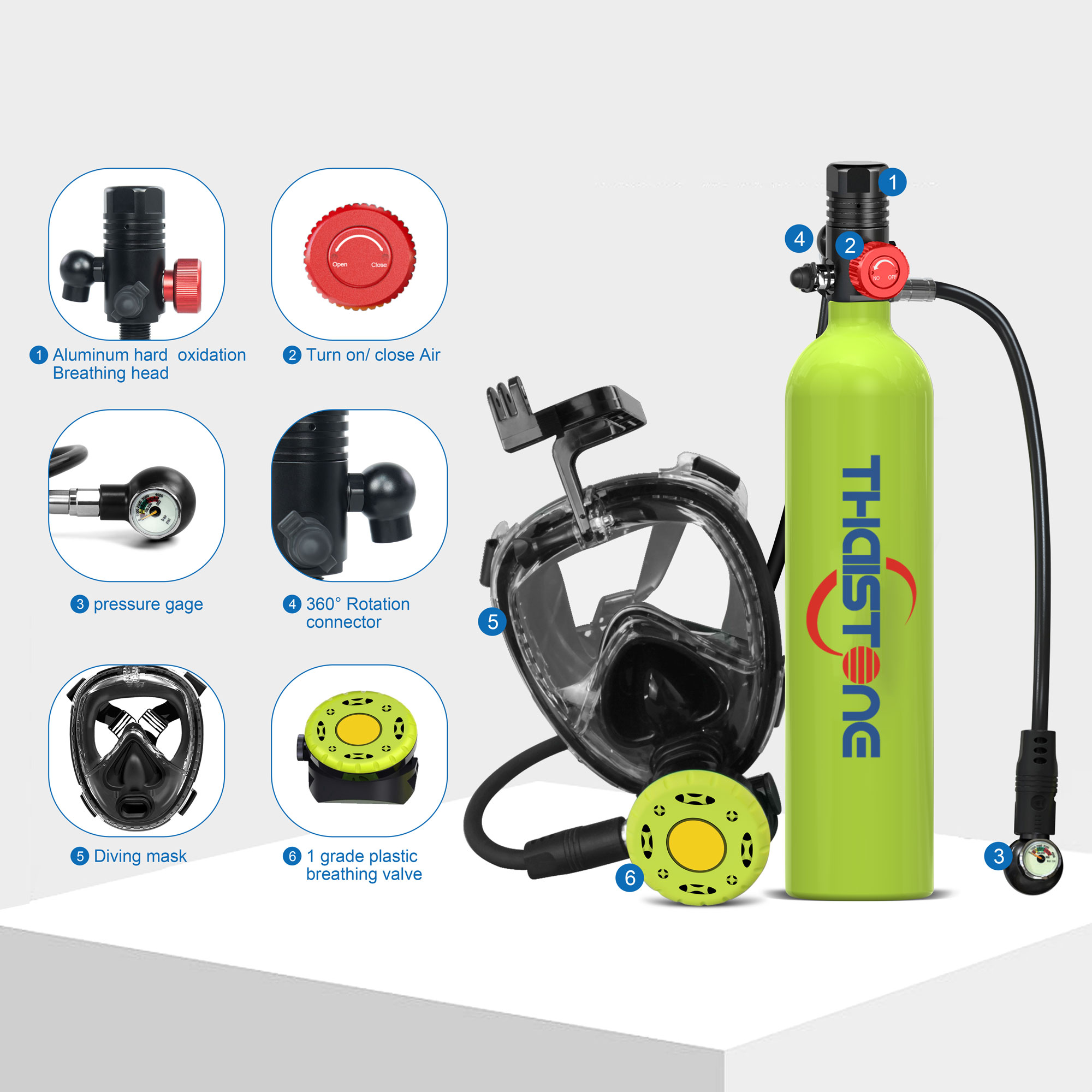 THAISTONE 1L Tauchflasche mit  – Diving Mask Bewertung und Preis
