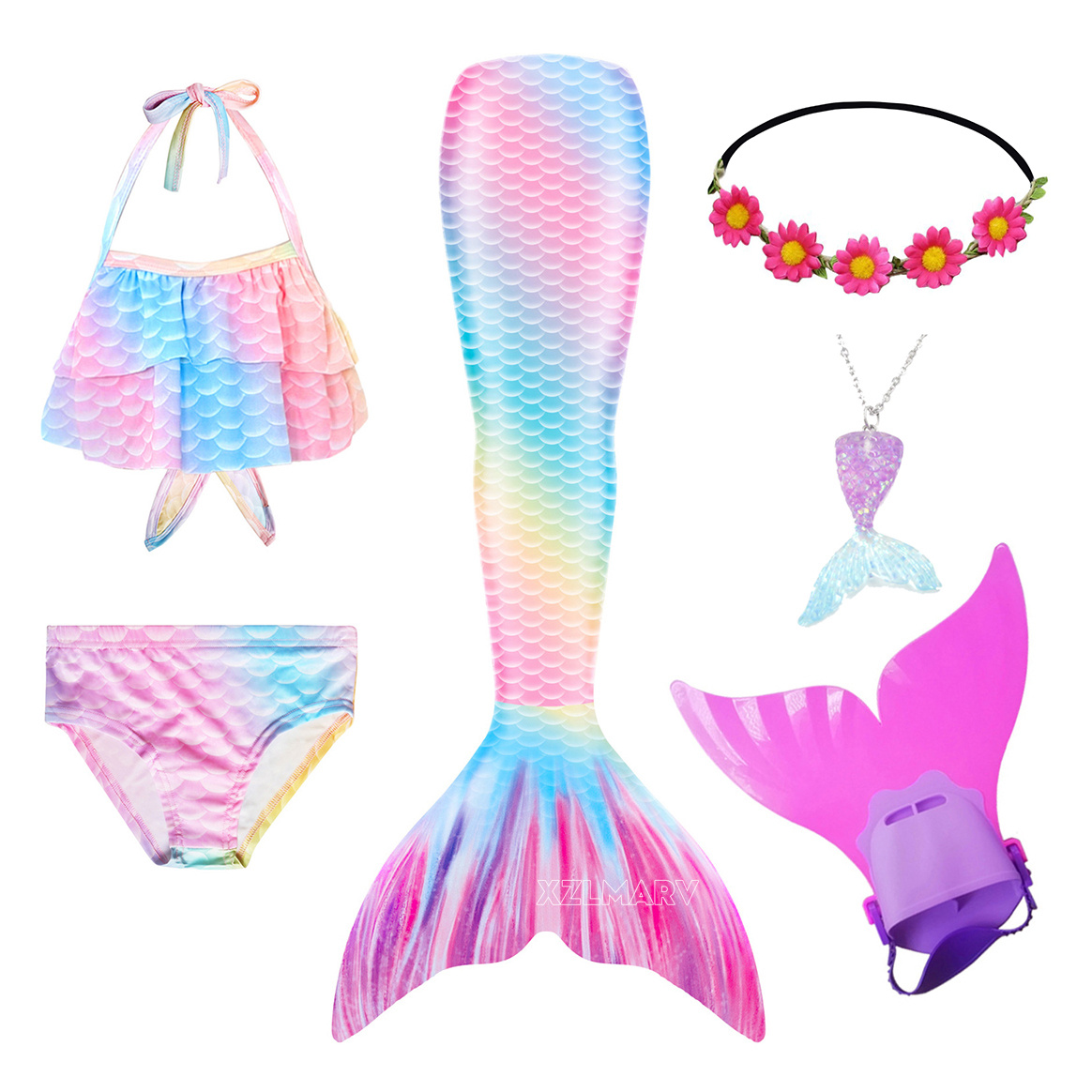 6 Teile/satz Ariel Mädchen Sch – Swim Fins Bewertung und Preis