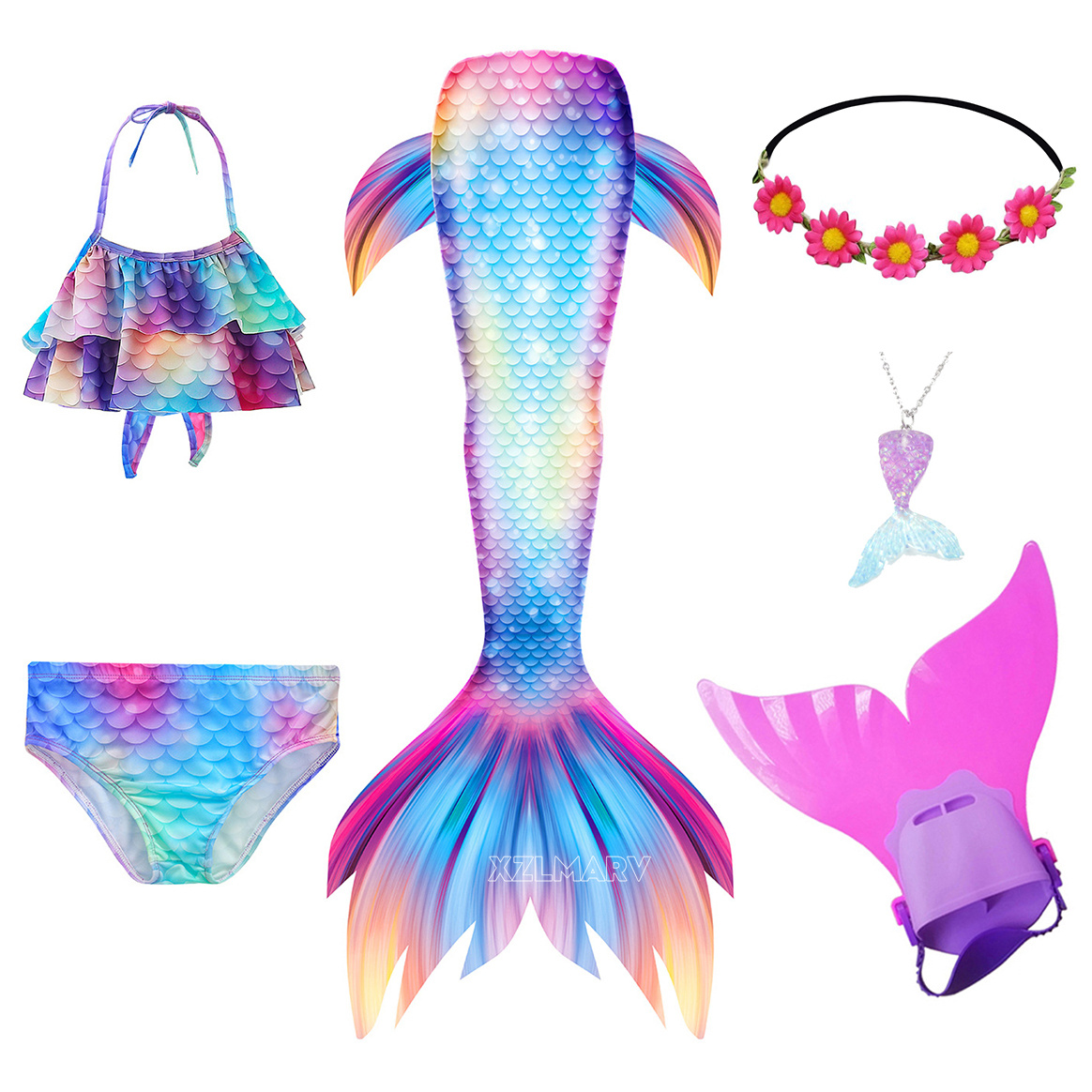 6 Teile/satz Ariel Mädchen Sch – Swim Fins Bewertung und Preis