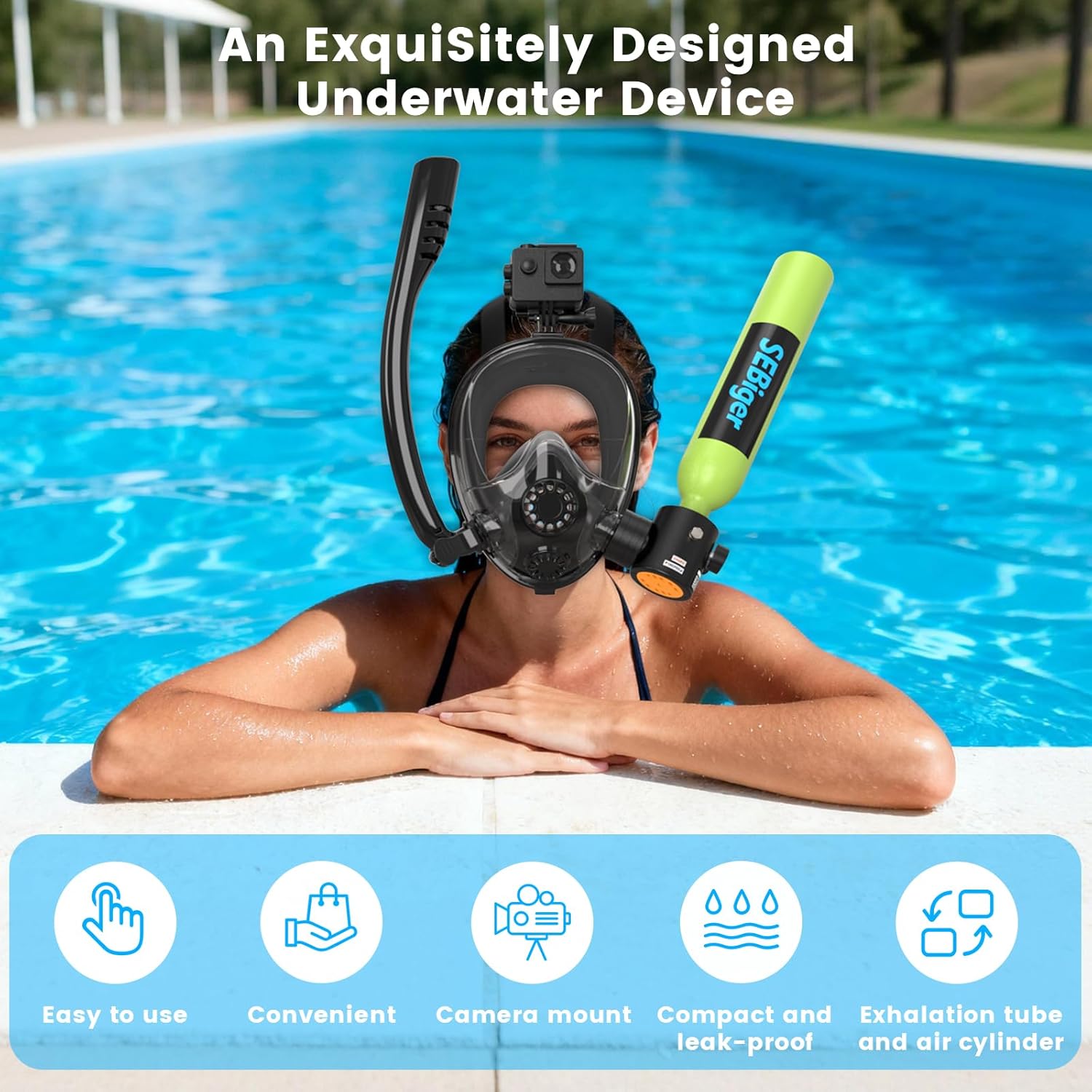 Mini-Tauchflasche 0,5L mit Vol – Snorkel Set Bewertung und Preis